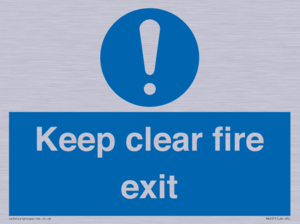 Keep Clear Fire Exit